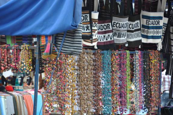 O famoso mercado de Otavalo, no Equador